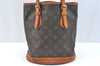 Authentic Louis Vuitton Monogram Bucket PM Shoulder Tote Bag M42238 Junk K7140