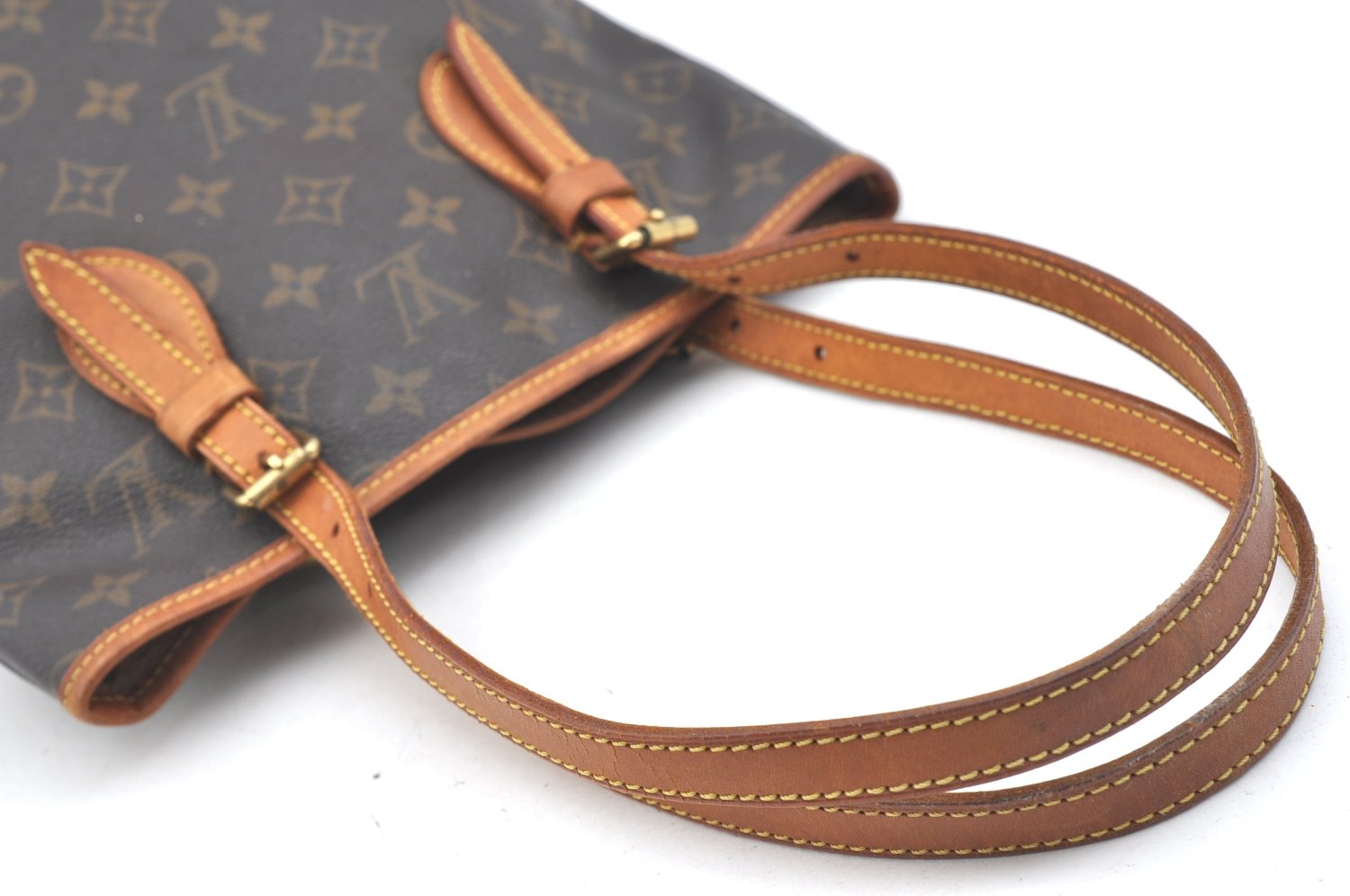 Authentic Louis Vuitton Monogram Bucket PM Shoulder Tote Bag M42238 Junk K7140