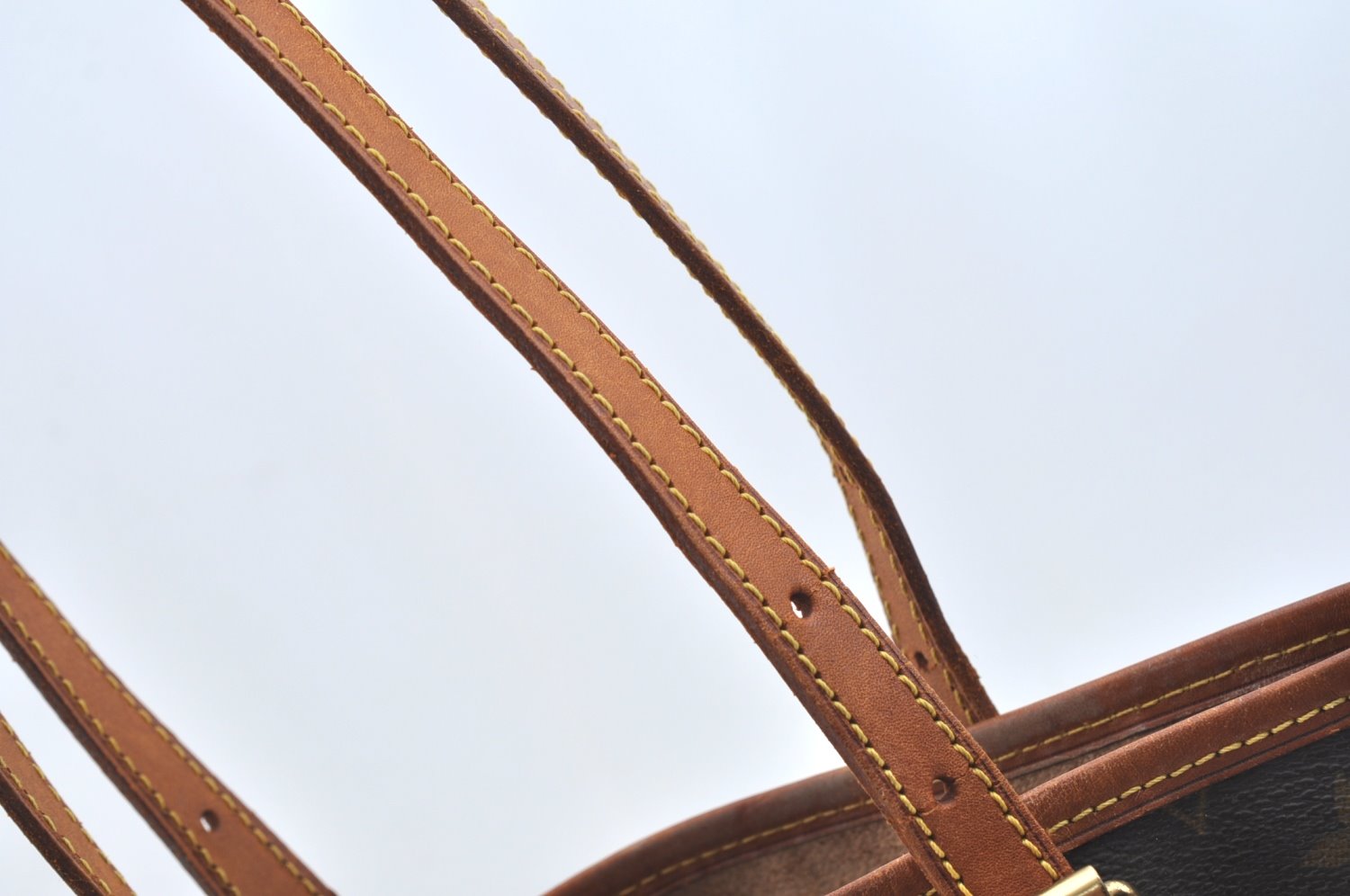 Authentic Louis Vuitton Monogram Bucket PM Shoulder Tote Bag M42238 Junk K7140