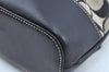 Authentic COACH Signature Shoulder Tote Bag Canvas Leather 6346 Black K7173