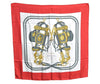 Authentic HERMES Carre 90 Scarf "BRIDES de GALA par" Silk Red K7187