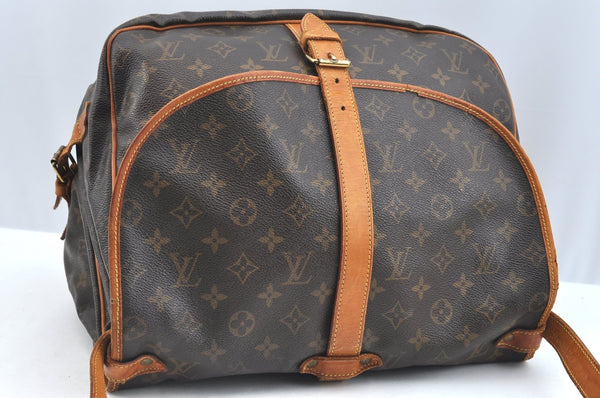 Authentic Louis Vuitton Monogram Saumur 35 Shoulder Cross Bag M42254 LV K7196