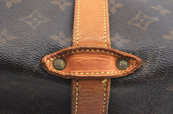 Authentic Louis Vuitton Monogram Saumur 35 Shoulder Cross Bag M42254 LV K7196