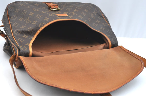 Authentic Louis Vuitton Monogram Saumur 35 Shoulder Cross Bag M42254 LV K7196