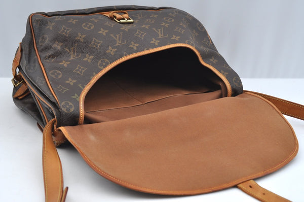 Authentic Louis Vuitton Monogram Saumur 35 Shoulder Cross Bag M42254 LV K7196