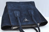 Authentic PRADA SCAMOSCIATO Suede Leather 2Way Shoulder Hand Bag Navy Blue K7209