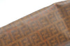 Authentic FENDI Vintage Zucchino Clutch Hand Bag Purse PVC Leather Brown K7224