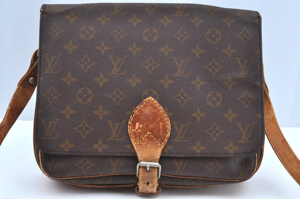 Authentic Louis Vuitton Monogram Cartouchiere GM Shoulder Bag Old Model K7231