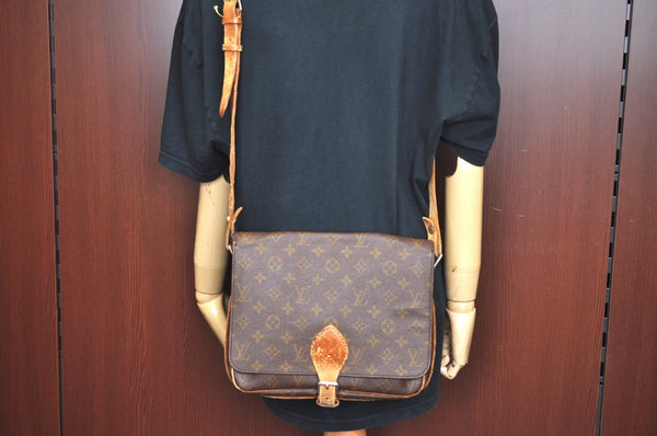 Authentic Louis Vuitton Monogram Cartouchiere GM Shoulder Bag Old Model K7231