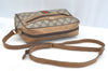 Authentic GUCCI Web Sherry Line Shoulder Bag GG PVC Leather Brown Junk K7250