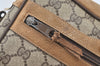 Authentic GUCCI Web Sherry Line Shoulder Bag GG PVC Leather Brown Junk K7250