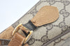 Authentic GUCCI Web Sherry Line Shoulder Bag GG PVC Leather Brown Junk K7250