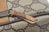 Authentic GUCCI Web Sherry Line Shoulder Bag GG PVC Leather Brown Junk K7250