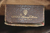 Authentic GUCCI Web Sherry Line Shoulder Bag GG PVC Leather Brown Junk K7250