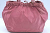 Authentic PRADA Nylon Tessuto Leather 2Way Shoulder Hand Tote Bag Pink K7256