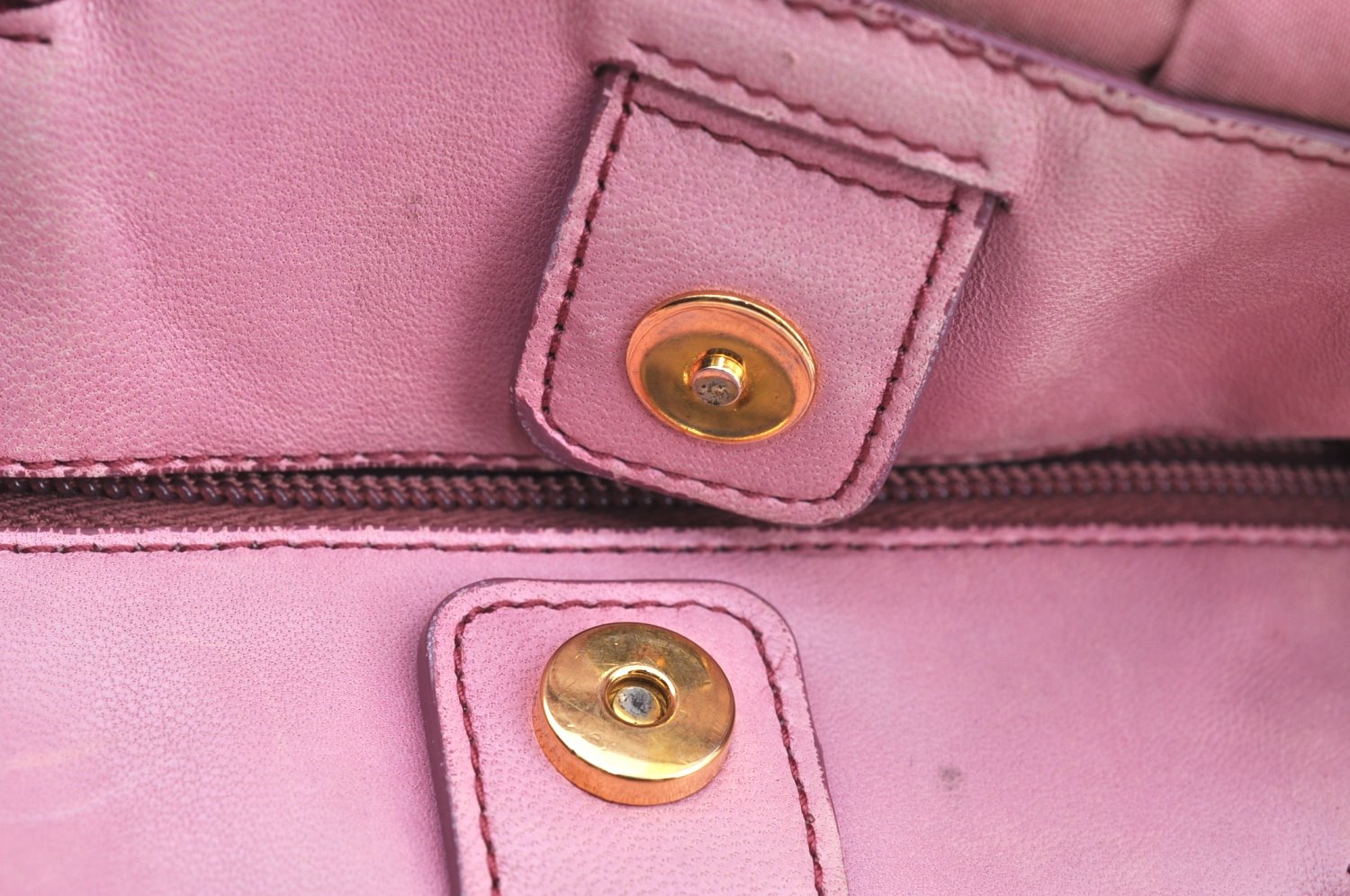 Authentic PRADA Nylon Tessuto Leather 2Way Shoulder Hand Tote Bag Pink K7256