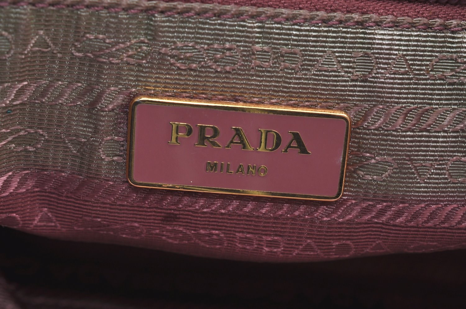 Authentic PRADA Nylon Tessuto Leather 2Way Shoulder Hand Tote Bag Pink K7256
