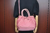 Authentic PRADA Nylon Tessuto Leather 2Way Shoulder Hand Tote Bag Pink K7256