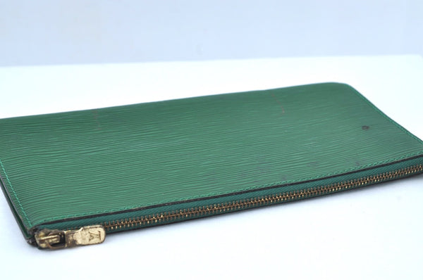 Authentic Louis Vuitton Epi Pochette Accessoires Pouch Green M52944 Junk K7263