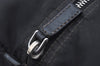 Authentic PRADA Nylon Tessuto Saffiano Leather Hand Boston Bag Black K7273