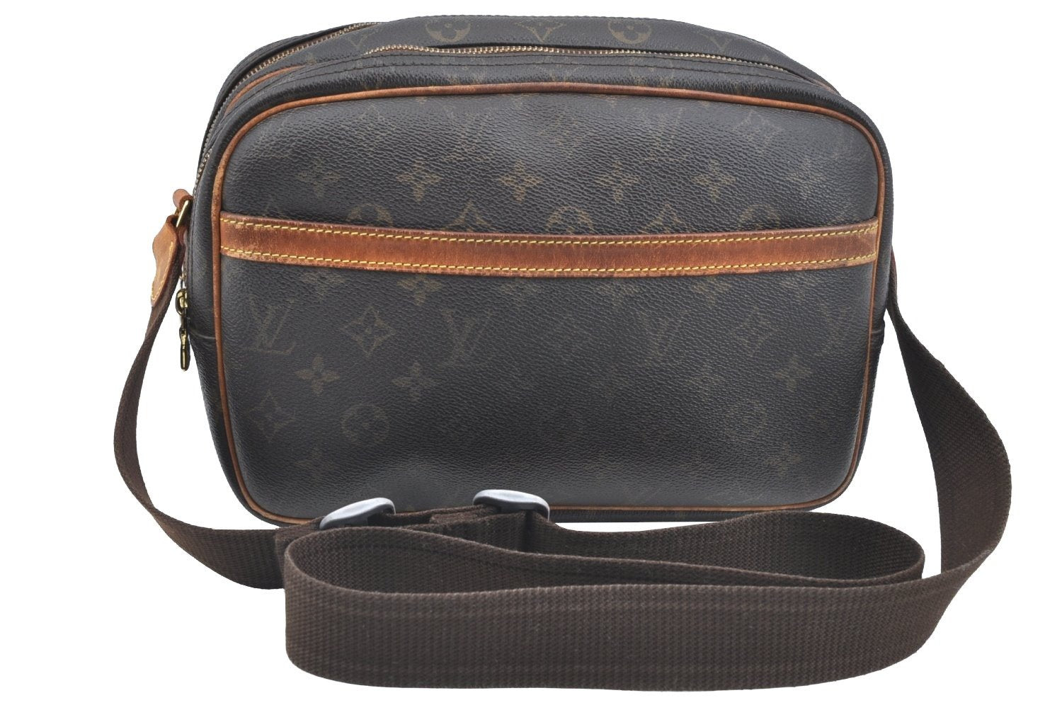 Authentic Louis Vuitton Monogram Reporter PM Shoulder Cross Bag M45254 LV K7284