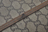Authentic GUCCI Web Sherry Line GG Plus Tote Bag GG PVC Leather Brown K7286