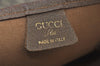 Authentic GUCCI Web Sherry Line GG Plus Tote Bag GG PVC Leather Brown K7286