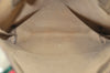 Authentic GUCCI Web Sherry Line GG Plus Tote Bag GG PVC Leather Brown K7286