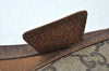 Authentic GUCCI Web Sherry Line GG Plus Tote Bag GG PVC Leather Brown K7286