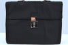 Authentic GUCCI Vintage Briefcase Business Bag Nylon Leather 0153714 Black K7287