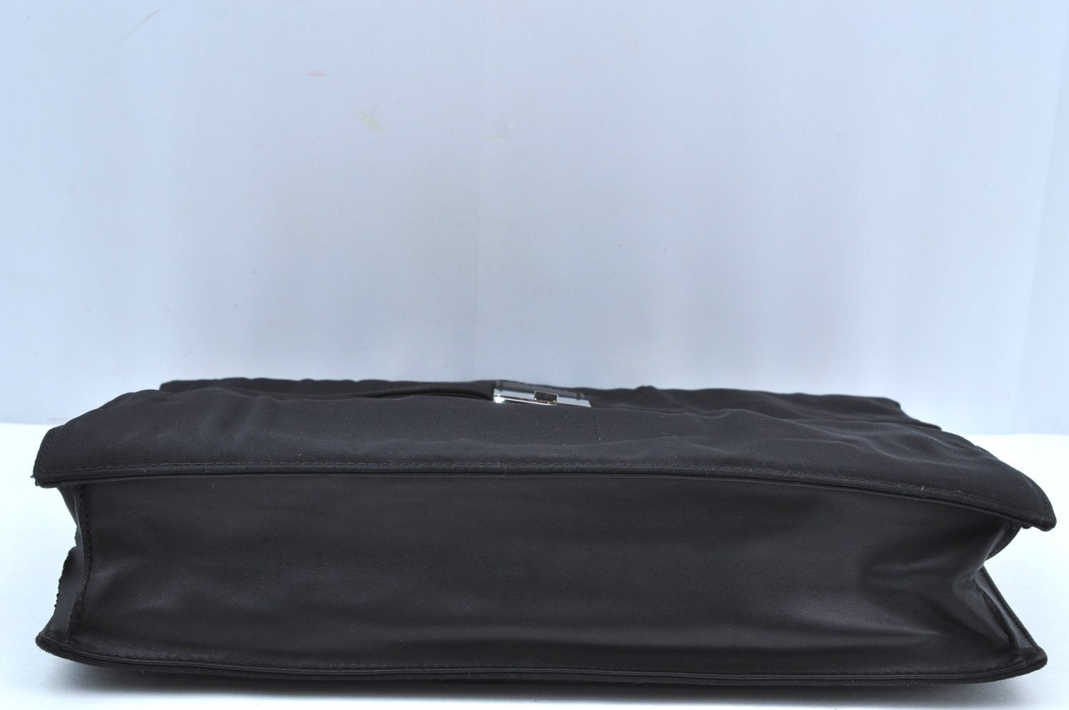 Authentic GUCCI Vintage Briefcase Business Bag Nylon Leather 0153714 Black K7287