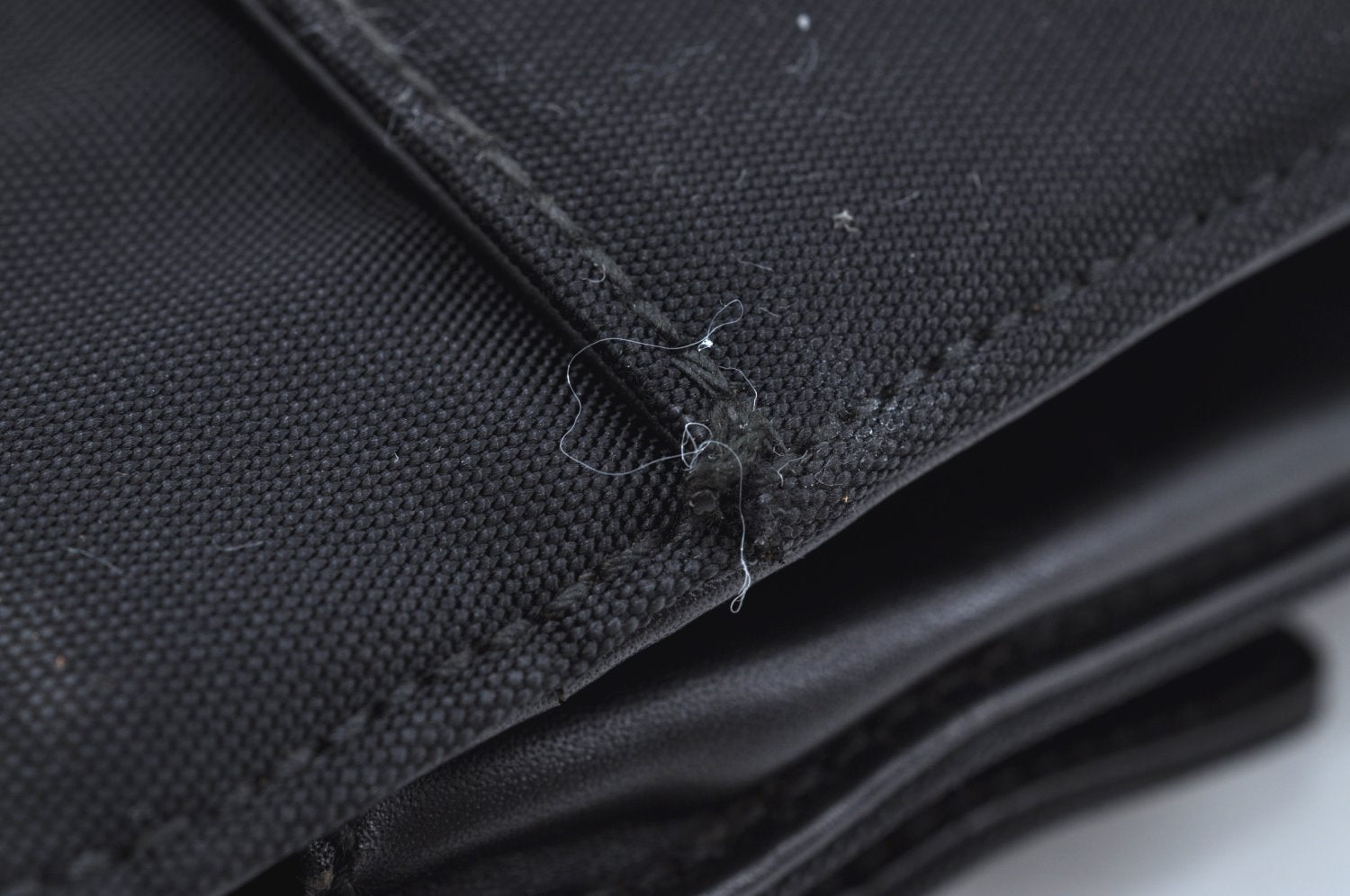 Authentic GUCCI Vintage Briefcase Business Bag Nylon Leather 0153714 Black K7287