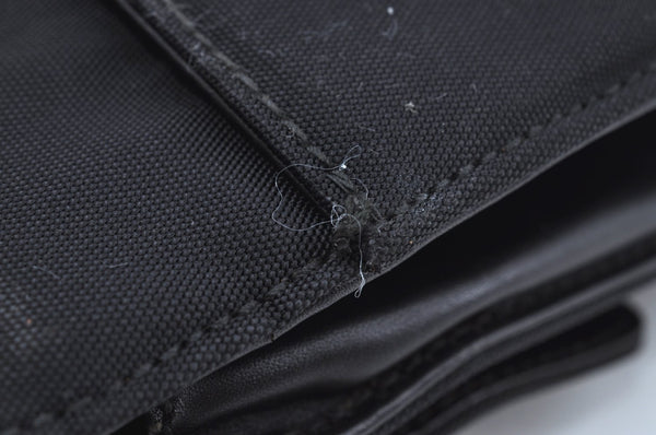 Authentic GUCCI Vintage Briefcase Business Bag Nylon Leather 0153714 Black K7287