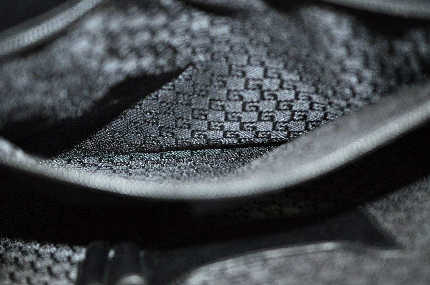 Authentic GUCCI Vintage Briefcase Business Bag Nylon Leather 0153714 Black K7287