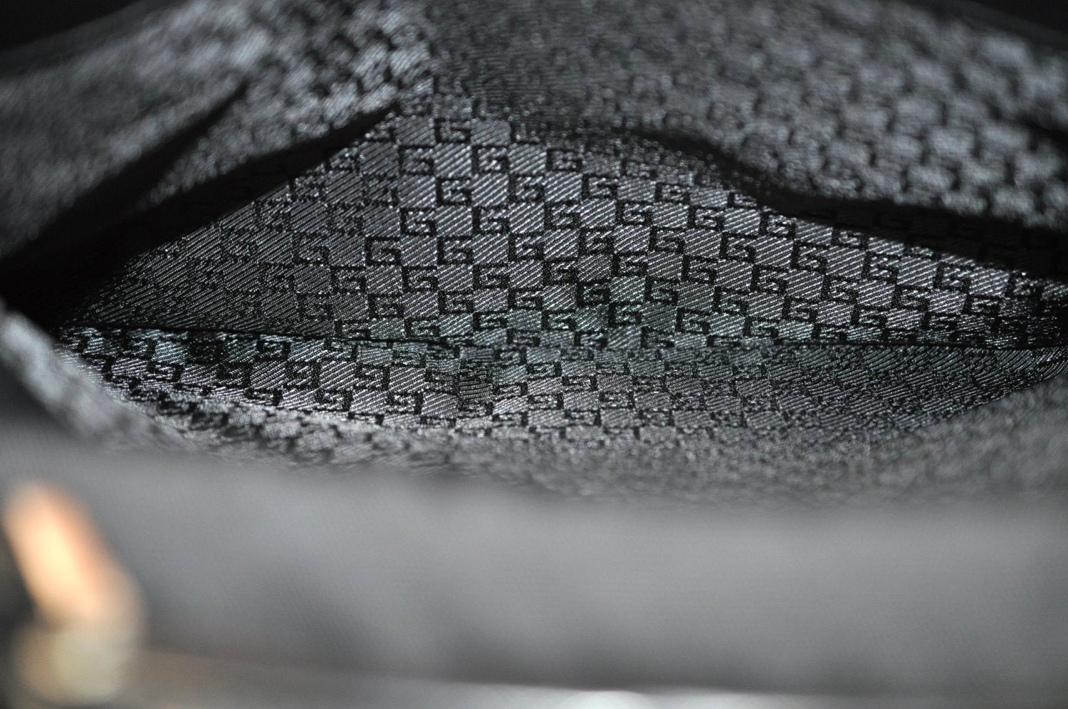 Authentic GUCCI Vintage Briefcase Business Bag Nylon Leather 0153714 Black K7287