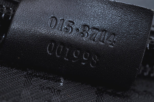 Authentic GUCCI Vintage Briefcase Business Bag Nylon Leather 0153714 Black K7287