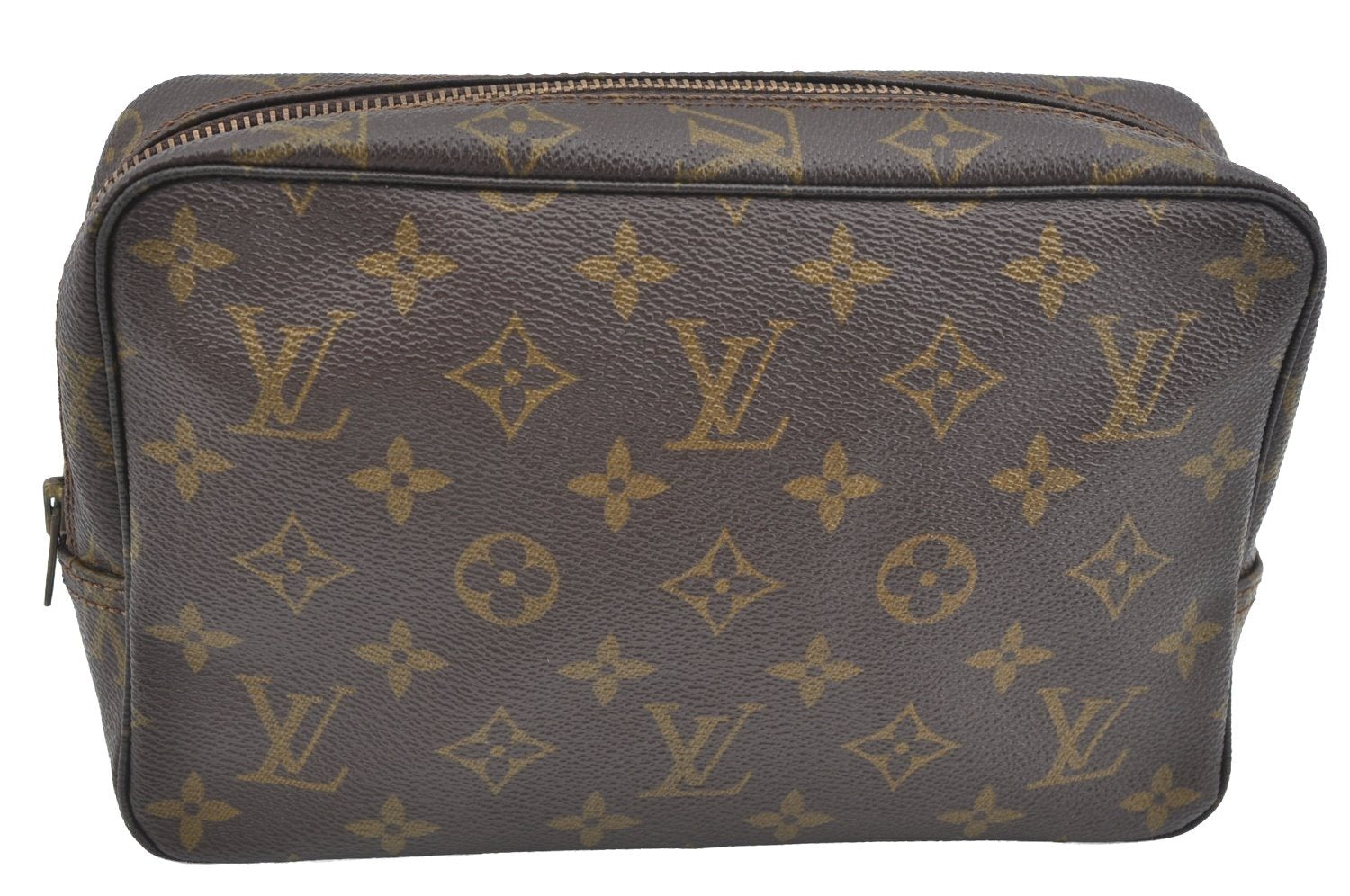 Auth Louis Vuitton Monogram Trousse Toilette 23 Clutch Hand Bag Old Model K7288