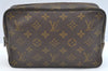 Auth Louis Vuitton Monogram Trousse Toilette 23 Clutch Hand Bag Old Model K7288