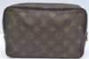 Auth Louis Vuitton Monogram Trousse Toilette 23 Clutch Hand Bag Old Model K7288