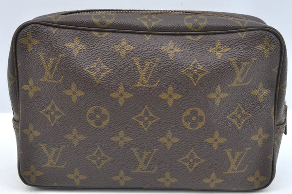 Auth Louis Vuitton Monogram Trousse Toilette 23 Clutch Hand Bag Old Model K7288