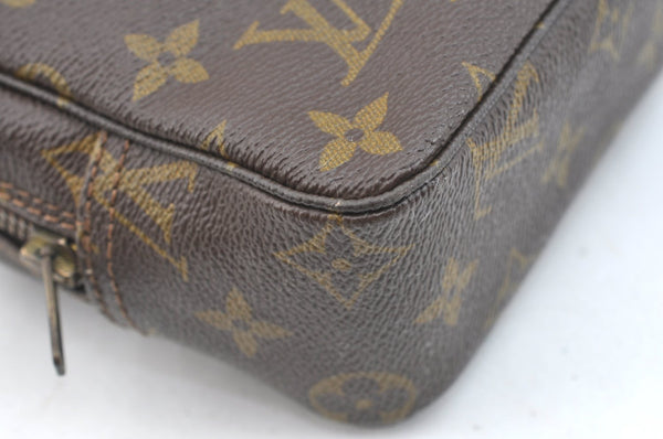 Auth Louis Vuitton Monogram Trousse Toilette 23 Clutch Hand Bag Old Model K7288