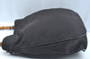 Authentic GUCCI Vintage Bamboo 2Way Shoulder Hand Bag Nylon Leather Brown K7293