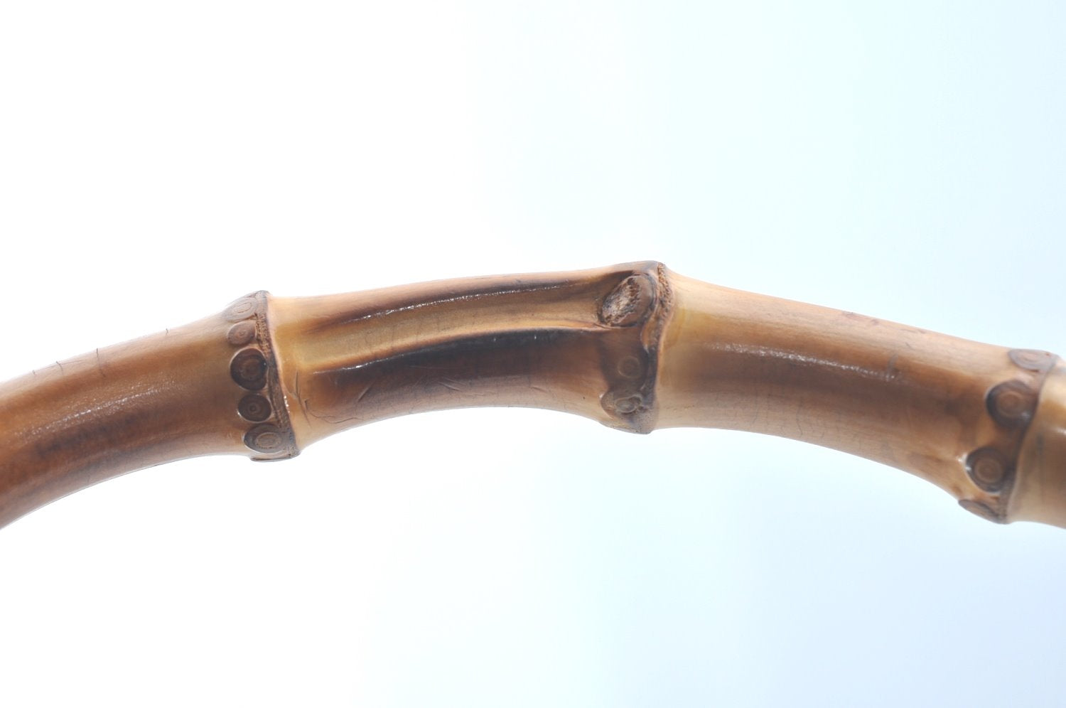 Authentic GUCCI Vintage Bamboo 2Way Shoulder Hand Bag Nylon Leather Brown K7293