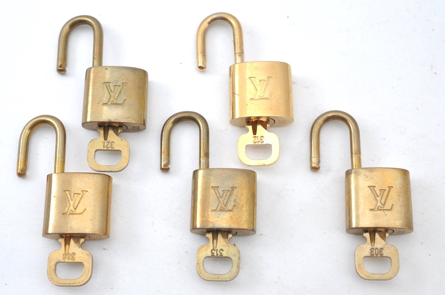 Authentic Louis Vuitton Padlock & Keys 10Set LV K7306