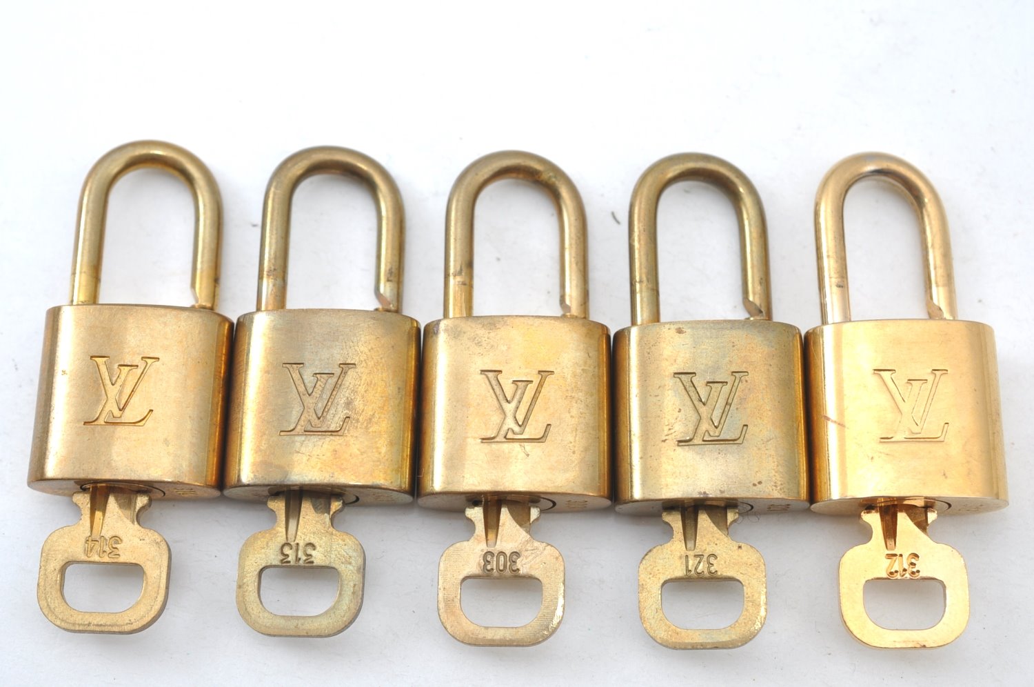 Authentic Louis Vuitton Padlock & Keys 10Set LV K7306