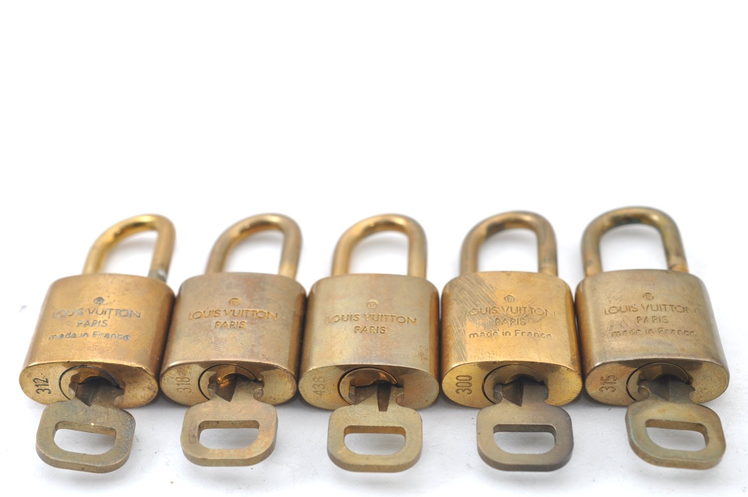 Authentic Louis Vuitton Padlock & Keys 10Set LV K7306