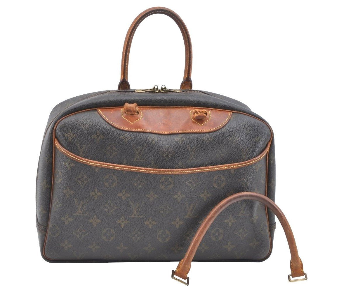 Authentic Louis Vuitton Monogram Deauville Hand Bag M47270 LV Junk K7322