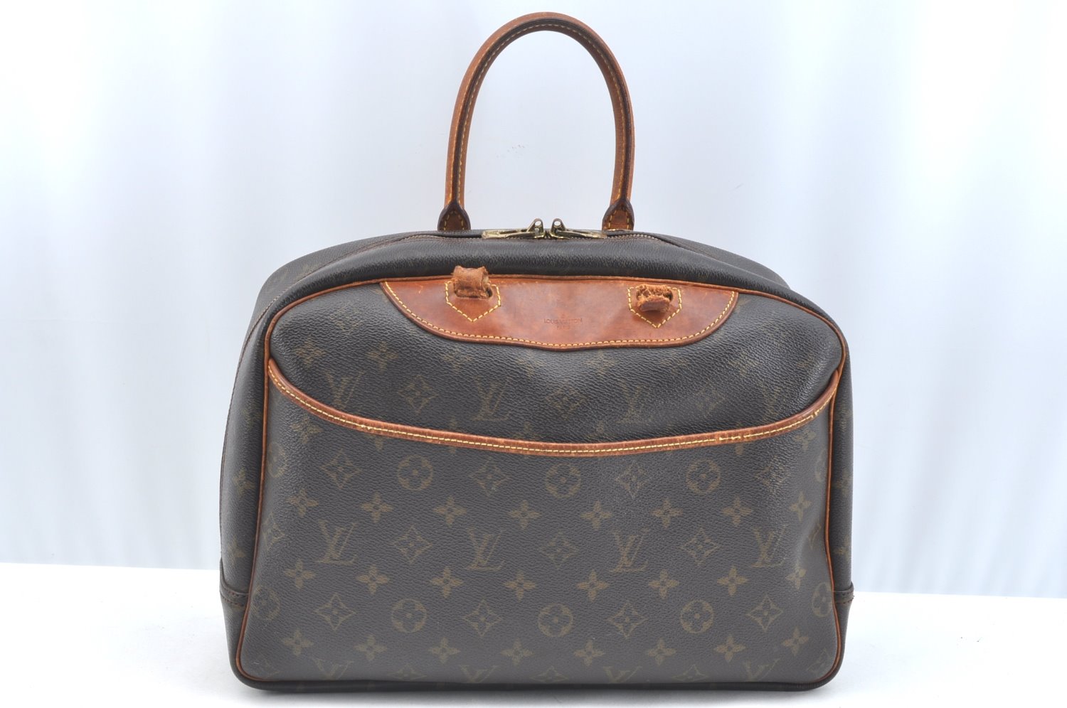 Authentic Louis Vuitton Monogram Deauville Hand Bag M47270 LV Junk K7322