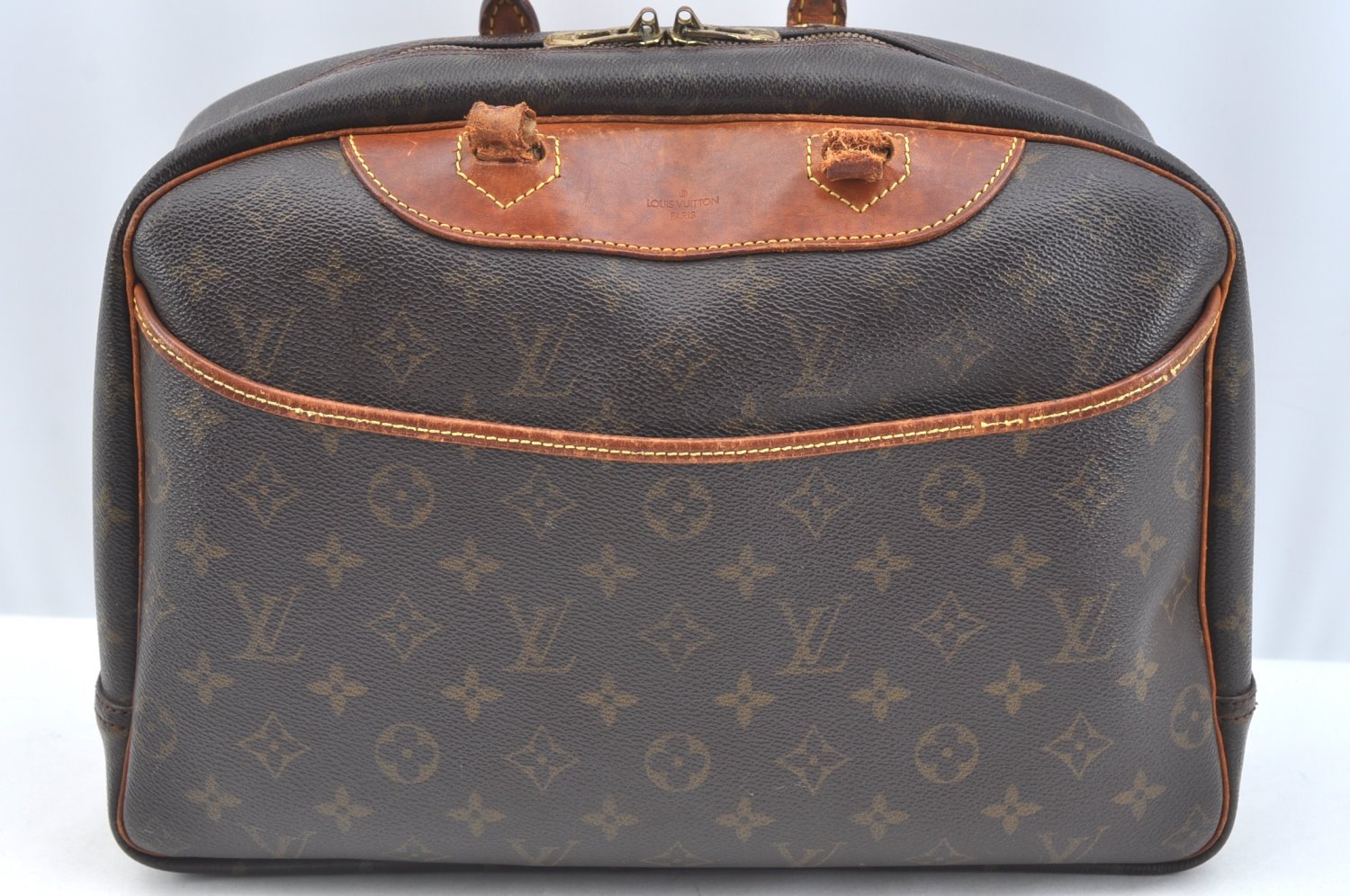 Authentic Louis Vuitton Monogram Deauville Hand Bag M47270 LV Junk K7322