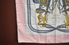 Authentic HERMES Carre 90 Scarf "BRIDES de GALA par " Silk Pink K7324